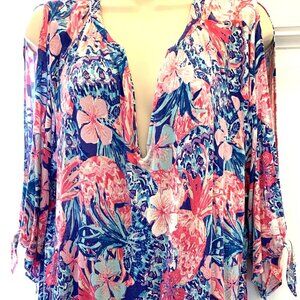 Pink Floral Romper by Charlie Paige